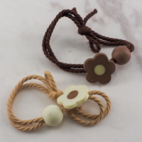 Mocha Bloom Hair Tie