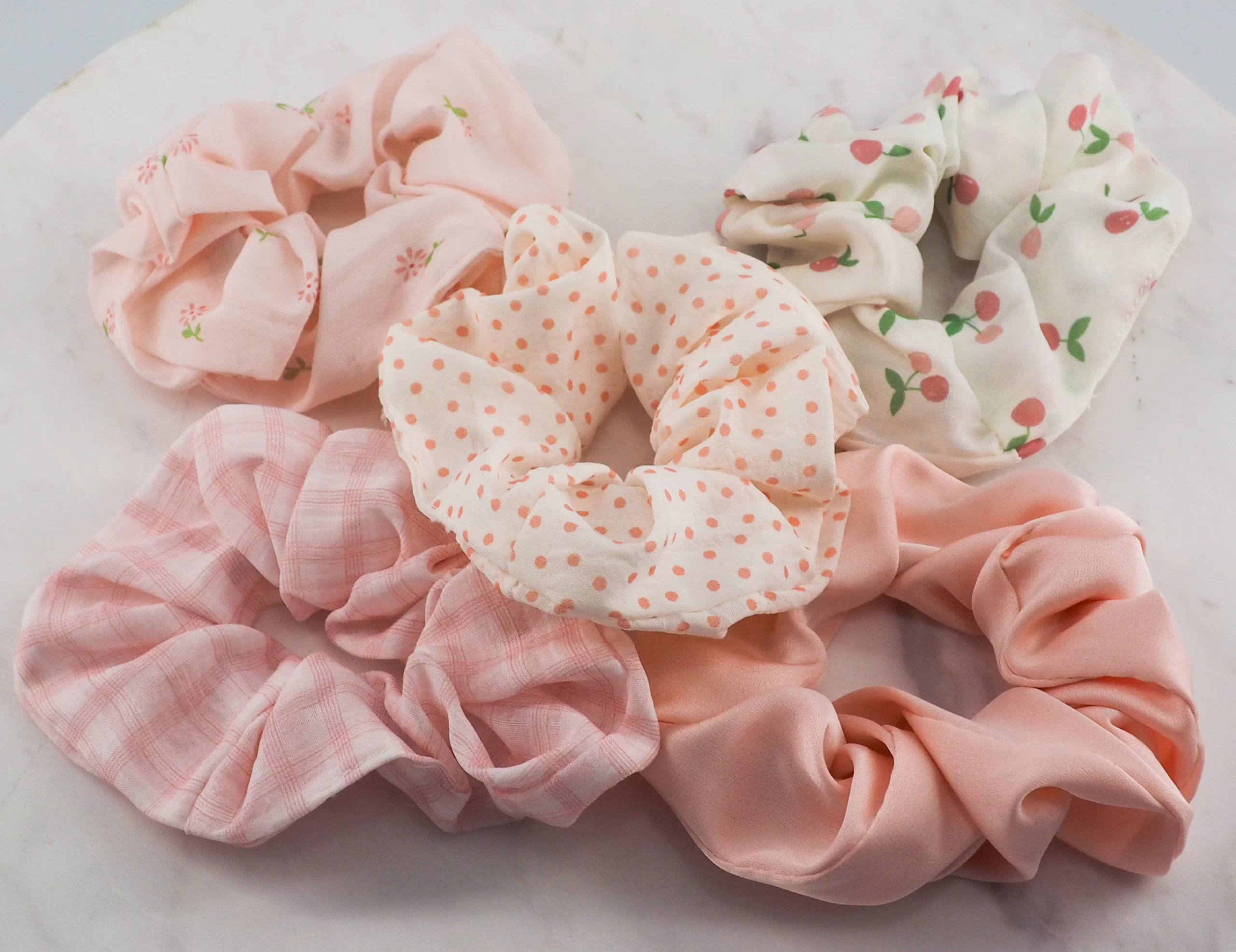 Peachy Bloom Scrunchie