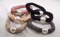 Luxe Pearl Charm Scrunchie